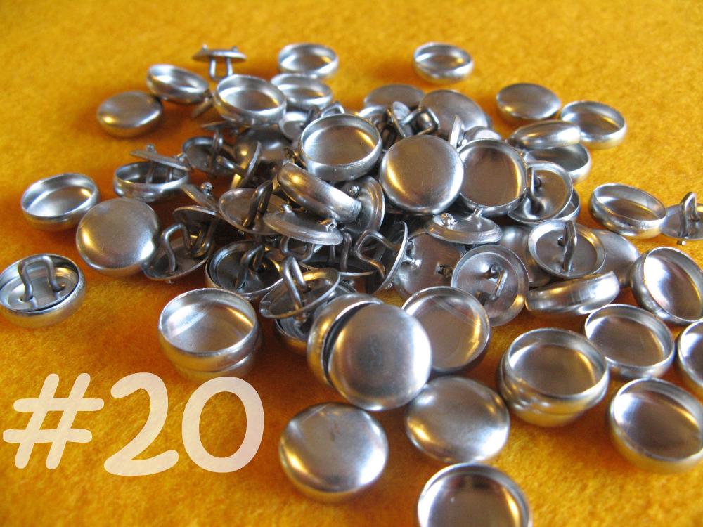 50 Covered Buttons - 1/2 inch - Size 20
