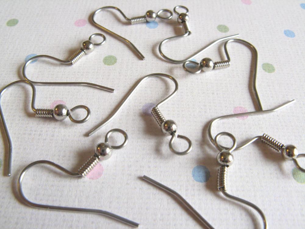 48pcs Surgical Stainless Steel French Hook Earwires