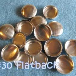 50 Covered Buttons FLAT BACKS - 3/4 inch - Size 30