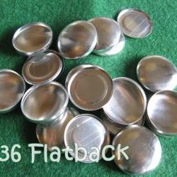 25 Covered Buttons FLAT BACKS - 7/8 inch - Size 36