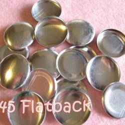 50 Covered Buttons FLAT BACKS- 1 1/8 inches - Size 45