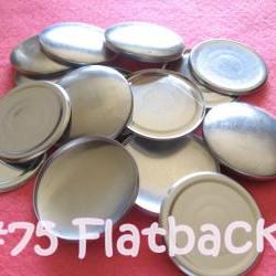 12 Covered Buttons FLAT BACK - 1 7/8 inches - Size 75