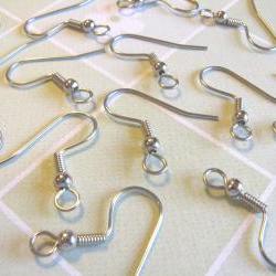 Sale - 24pcs Surgical Stainless Steel French Hook Earwires with Backs