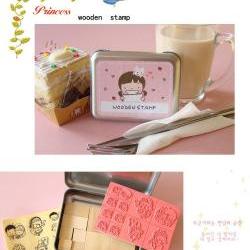 Korean DIY Wooden Stamp Set - Pink