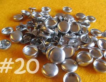 25 Covered Buttons - 1/2 inch - Size 20